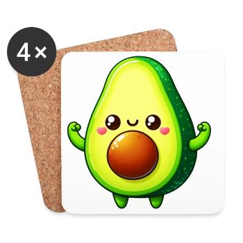 Avocado - Untersetzer (4er-Set) - Weiß - Vorne