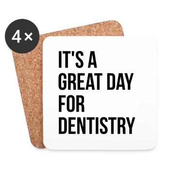 dentiste - Dessous de verre (lot de 4) - blanc - Devant
