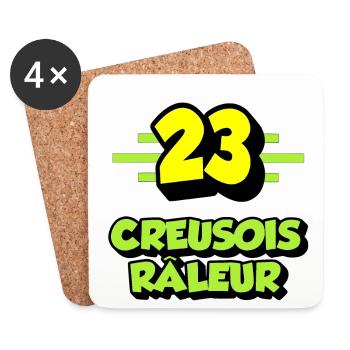 Creusois râleur - Dessous de verre (lot de 4) - blanc - Devant