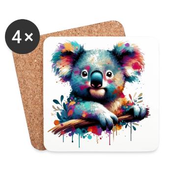 Koala - Coasters (set of 4) - white - Front
