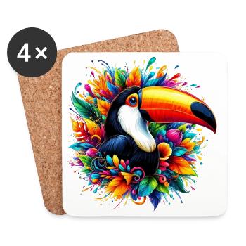 Toucan - Coasters (set of 4) - white - Front