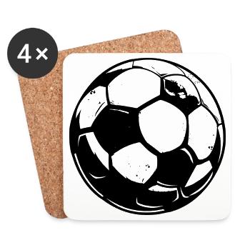 Football Sketch - Coasters (set of 4) - white - Front
