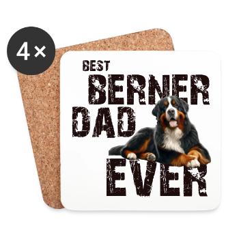 Berner Sennenhund - Untersetzer (4er-Set) - Weiß - Vorne