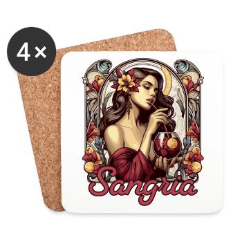 Sangria Spain Portugal Gift - Coasters (set of 4) - white - Front