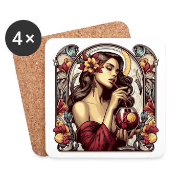 Sangria Spain Portugal Gift - Coasters (set of 4) - white - Front
