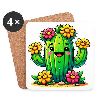 Cactus - Coasters (set of 4) - white - Front