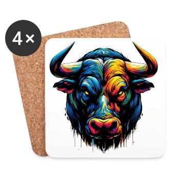 Bull - Coasters (set of 4) - white - Front