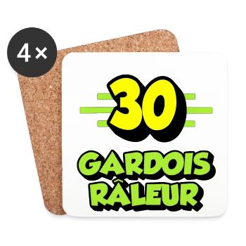 Gardois râleur - Dessous de verre (lot de 4) - blanc - Devant