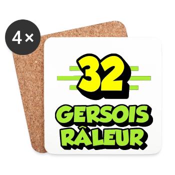 Gersois râleur - Dessous de verre (lot de 4) - blanc - Devant