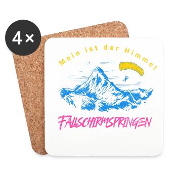 My kingdom is the sky – skydiving - Coasters (set of 4) - white - Front