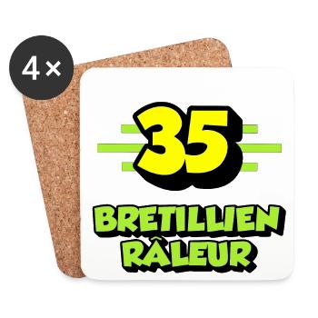 Bretillien râleur - Dessous de verre (lot de 4) - blanc - Devant