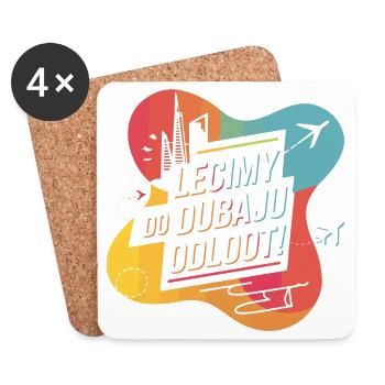 Flying to Dubai with DJ Akun - Coasters (set of 4) - white - Front