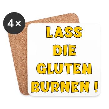 SPORT MOTIVATION GLUTEN - Untersetzer (4er-Set) - Weiß - Vorne