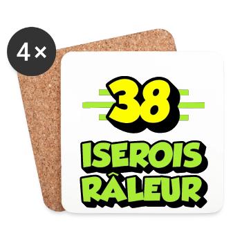 Isérois râleur - Dessous de verre (lot de 4) - blanc - Devant