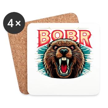 Bobr Bieber Polish Poland Gift - Coasters (set of 4) - white - Front