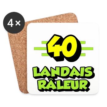 Landais râleur - Dessous de verre (lot de 4) - blanc - Devant