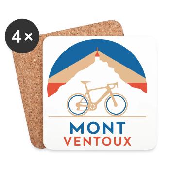 Mont Ventoux with a bike - Coasters (set of 4) - white - Front