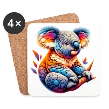 Koala - Coasters (set of 4) - white - Front