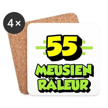 Meusien râleur - Dessous de verre (lot de 4) - blanc - Devant