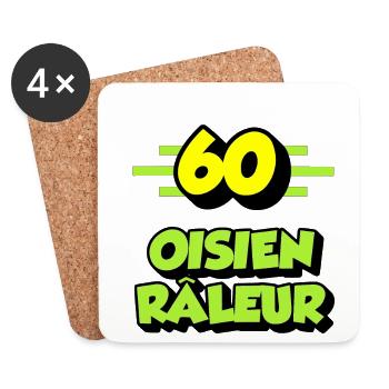 Oisien râleur - Dessous de verre (lot de 4) - blanc - Devant