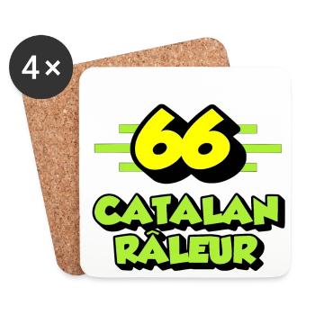 Catalan râleur - Dessous de verre (lot de 4) - blanc - Devant