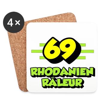 Rhodanien râleur - Dessous de verre (lot de 4) - blanc - Devant