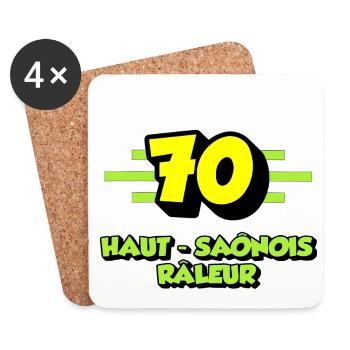 Haut-Saônois râleur - Dessous de verre (lot de 4) - blanc - Devant