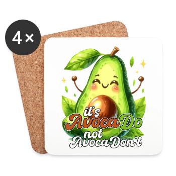Happy Avocado its AvocaDo Design - Untersetzer (4er-Set) - Weiß - Vorne