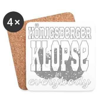 Königberger Klopse essen - Untersetzer (4er-Set) - Weiß - Vorne