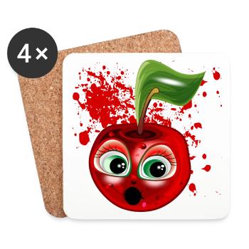 HALLOWEEN COSTUMES CHERRIES - Coasters (set of 4) - white - Front