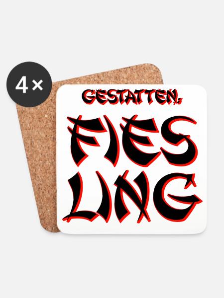 Fies Ling - Untersetzer (4er-Set) - Weiß