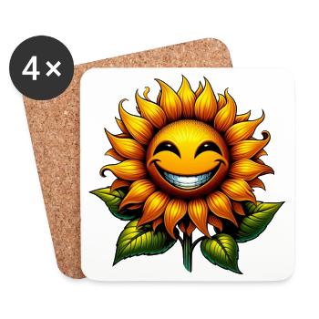 Sunflower - Coasters (set of 4) - white - Front