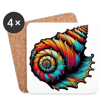 Shell - Coasters (set of 4) - white - Front