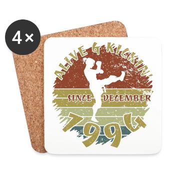 30. Geburtstag Vivant depuis 12/1994 - Dessous de verre (lot de 4) - blanc - Devant