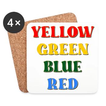 TEST DE PSYCHOLOGIE - COULEURS - Dessous de verre (lot de 4) - blanc - Devant