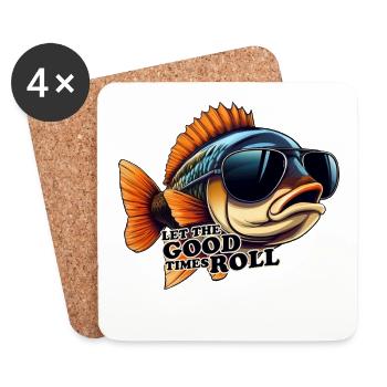 Poisson Lassen Sie die guten Zeiten rollen - Untersetzer (4er-Set) - Weiß - Vorne