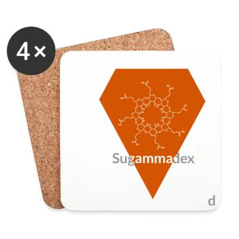 Sugammadex - Untersetzer (4er-Set) - Weiß - Vorne