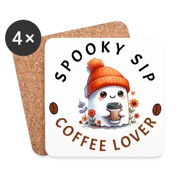 Halloween Coffee Lover Sweet Spirit - Gift - Coasters (set of 4) - white - Front