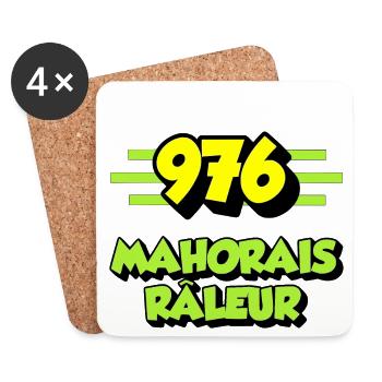 Mahorais râleur - Dessous de verre (lot de 4) - blanc - Devant