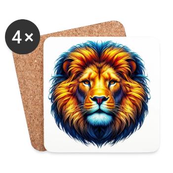 Lion - Coasters (set of 4) - white - Front