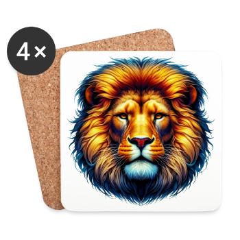 Lion - Coasters (set of 4) - white - Front