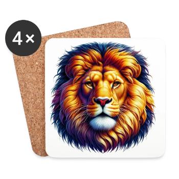 Lion - Coasters (set of 4) - white - Front