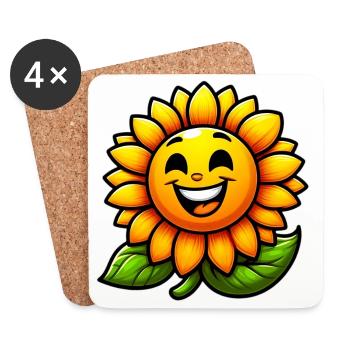 Sunflower - Coasters (set of 4) - white - Front