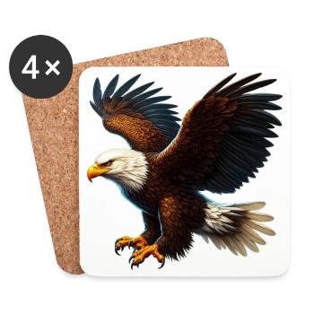 Eagle - Coasters (set of 4) - white - Front