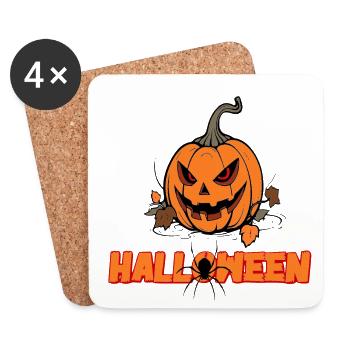 Halloween - Dessous de verre (lot de 4) - blanc - Devant