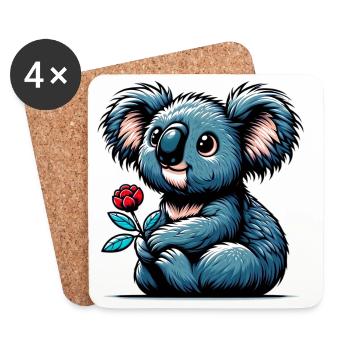 Koala - Coasters (set of 4) - white - Front