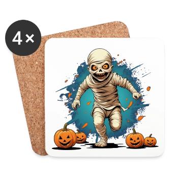 Halloween Mummy - Coasters (set of 4) - white - Front