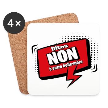 Say no to your mother-in-law - Coasters (set of 4) - white - Front