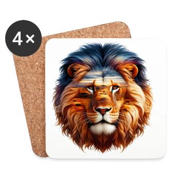 Lion - Coasters (set of 4) - white - Front