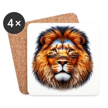 Lion - Coasters (set of 4) - white - Front
